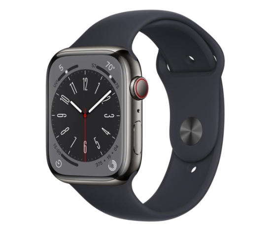Изображение Умные часы Apple Watch 8 45/Graphite Steel/Midnight Sport LTE