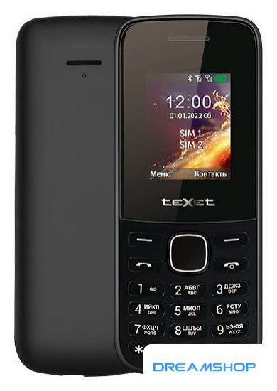 Изображение Смартфон Кнопочный телефон TeXet TM-117 (черный)