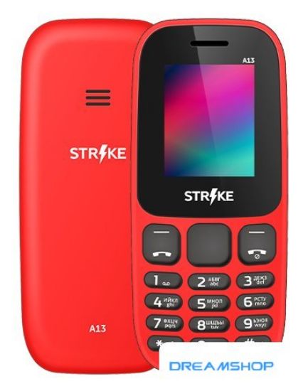 Изображение Смартфон Кнопочный телефон Strike A13 (красный)